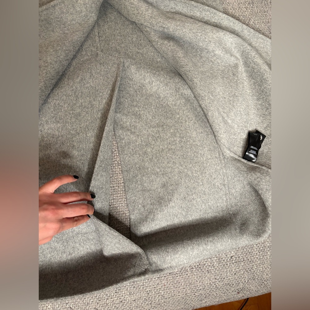 Simons Recycled Wool Blend Gray Double-Breasted Long Overcoat L/XL - Picture 14 of 14